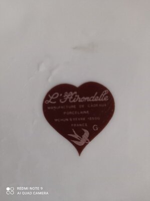 L' Hirondelle Франция коллекционная винтажная тарелка