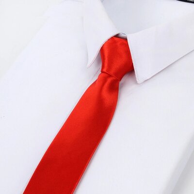 Мужской галстук на молнии, красный атласный галстук-регат