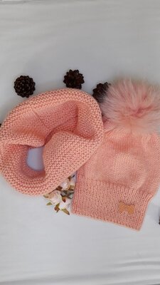 Комплект вязаний дитячий шапка снуд