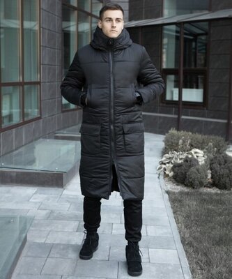Зимняя мужская куртка, пальто, Tank, черная, темно-синяя, хаки