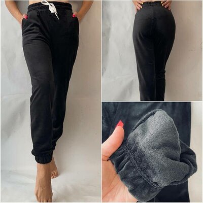 Утепленные велюровые женские штаны 42-48, батал 50-56р. Черные, бежевые, темно-сиреневые