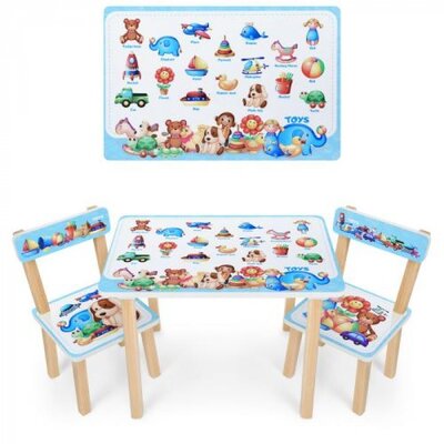 Дитячий столик зі стільчиками дерев'яний 501-110 EN 