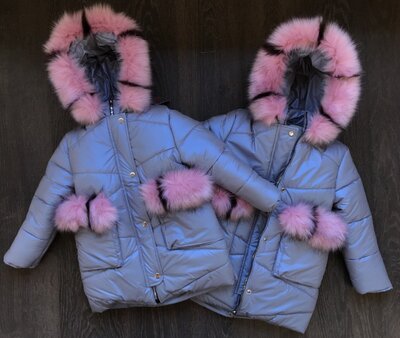 Шикарная зимняя тёплая курточка для девочек. Пуховик. Куртка. Пальто.