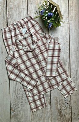 Фланелевая женская пижама, комплект для дома и сна германия
