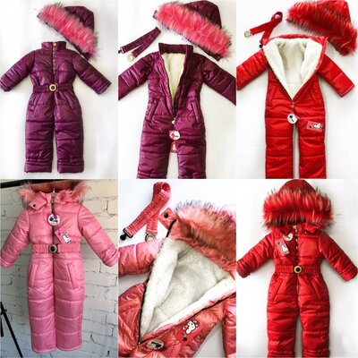 Продано: Зимний комбинезон на овчине для новорожденных 82см детские зимние комбинезоны детская верхняя одежда