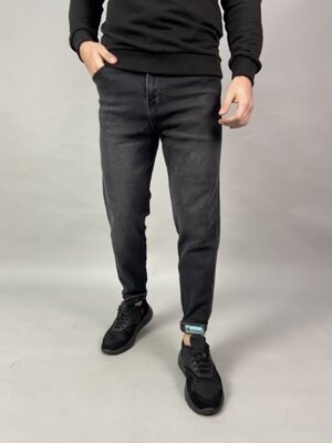 Продано: Крутые стильные джинсы момы темно-серые с резинкой внизу