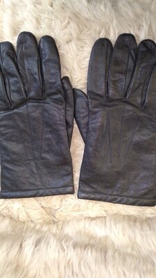 Перчатки кожаные черные 12р.мужские Большой размер