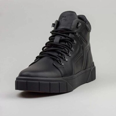 Продано: Ботинки зимние, кожаные, черные, 581203