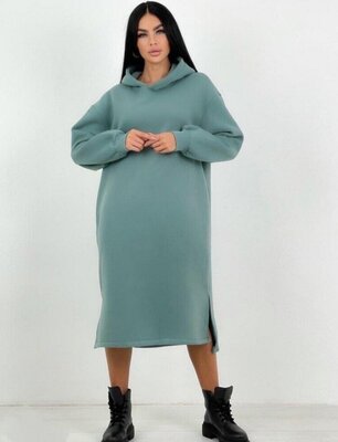 Продано: Платье худи трехнитка на флисе Модель 3179