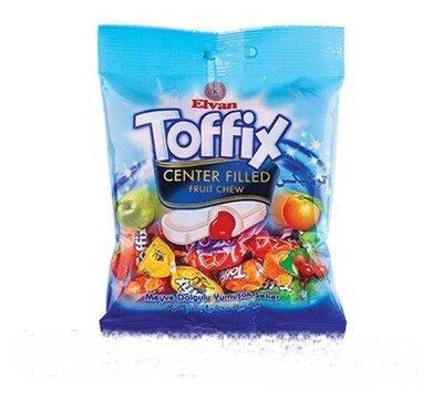 Продано: Жувальні цукерки з фруктовими смаками, 90 гр. Виробництво Туреччини.