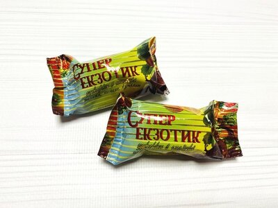 Продано: Вкусные шоколадные конфетки с фруктовыми вкусами экзотик. Цена за 100 грамм