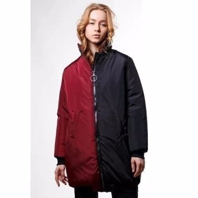 Продано: Зимняя двухцветная куртка батал