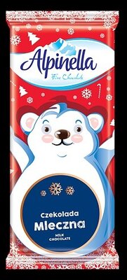 Продано: Шоколад Alpinella молочный новогодний 100 грамм. Польша