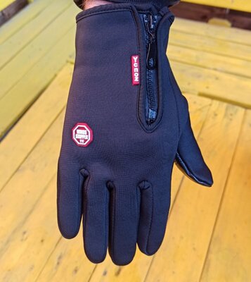 Продано: Сенсорные перчатки Windstopper утепленные флисовые для сенсорных экранов телефонов Чёрные Цена 18