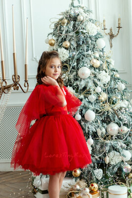 Нарядное праздничное бесподобное ярко-красное детское платье , , рр.1-12 лет