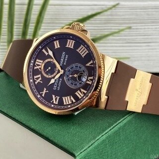 Часы мужские Ulysse Nardin Maxi Marine AAA Gold-Brown Механіка