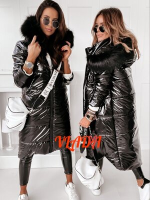 Продано: Шикарное пальто лак зима до 60 размера