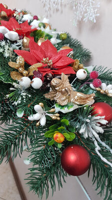 Новогодний декор, рождественская гирлянда 60см, новогоднее украшение