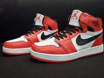 Мужские зимние кроссовки Nike Air Jordan, на меху, красные 40- 44