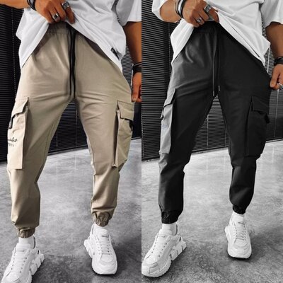 Продано: Мужские стильные брюки штаны на манжетах с накладными карманами