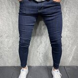 Мужские стильные джинсы темно-синие