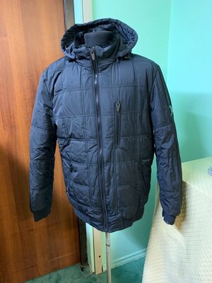 Зимняя мужская куртка Хл, теплая мужская курточка темно-синяя