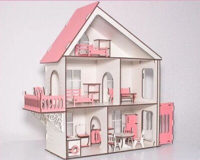 Кукольный домик для лол с мебелью