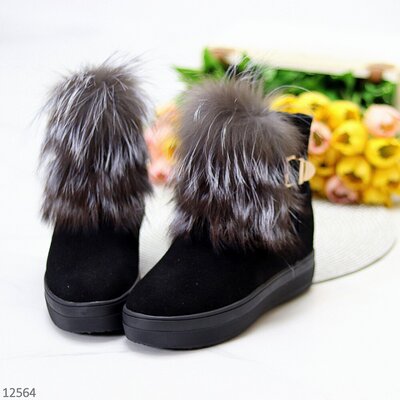 Продано: Ботинки женские зимние, натуральная замша