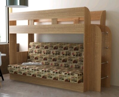 Продано: Двухъярусная кровать с раскладным нижним спальным местом Дкд-0505
