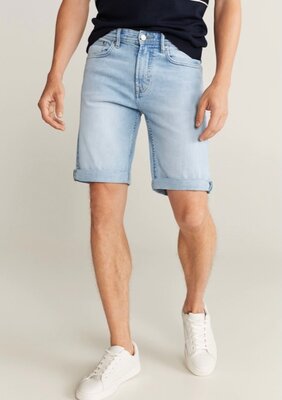 мужские джинсовые шорты бермуды бренд Mango, джинсові шорти бермуди фірма Mango, чоловічі джинсові