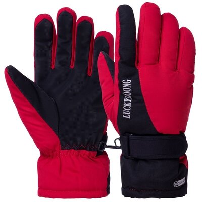 Перчатки горнолыжные женские Zelart Snow Gloves 9997 размер L Black-Red