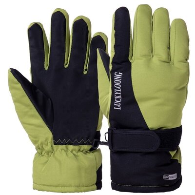 Перчатки горнолыжные женские Zelart Snow Gloves 9997 размер L Black-Green 