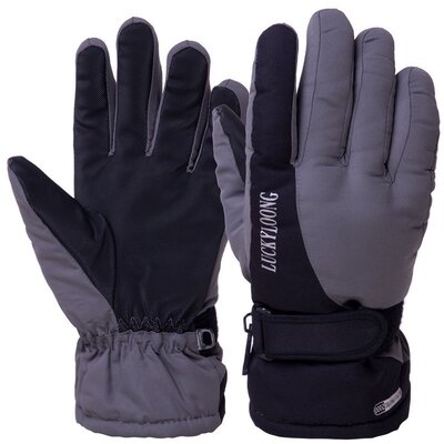 Перчатки горнолыжные женские Zelart Snow Gloves 9997 размер L Black-Grey 