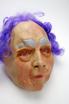 Реалистичная винтажная коллекционная маска 1980х г старушка латексная