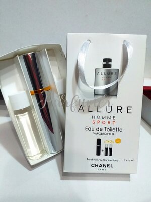 Продано: Набор 3в1 45 мл Chanel Allure sport класный мужской аромат, парфюмерия, парфюм, тестер, духи пробник