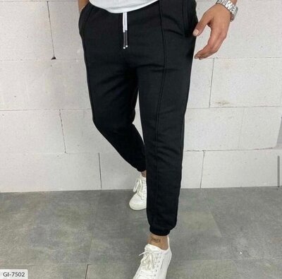 Штаны Цвет- чёрный светло-серый антрацит Ткань - двунить Стильные мужские спортивные штаны на манжет
