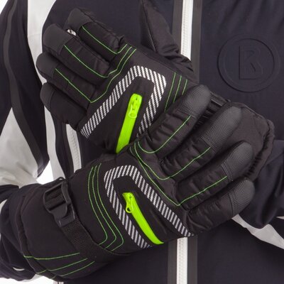 Перчатки горнолыжные мужские Zelart Snow Gloves A622 размер L Black-Green-White
