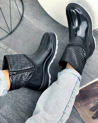 Продано: Резиновые сапоги сапожки ботинки женские на флисе