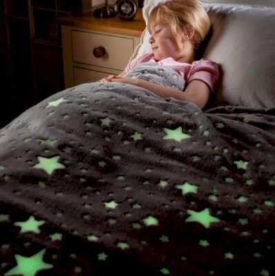 Детский плед покрывало светящийся в темноте Magic Blanket одеяло для детей из плюша 1 на 1.5