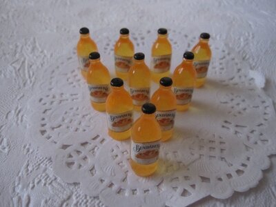 кукольная миниатюра - аксессуары для кукол - напитки-ситро-лимонад для Барби, Лол