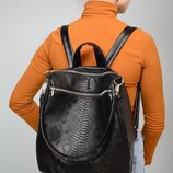 Женский стильный рюкзак рептилия змеиная кожа эко сумка-рюкзак