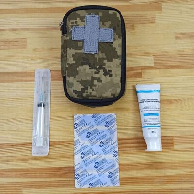 Тактическая аптечка, подвесная аптечка , военная аптечка из ткани. Цвет пиксель