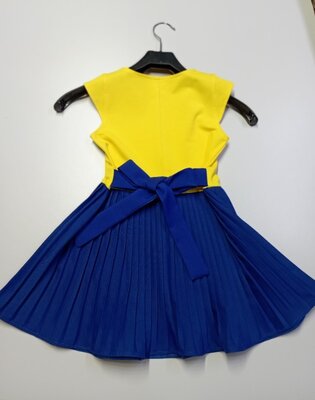 Дитяча жовто-блакитна сукня