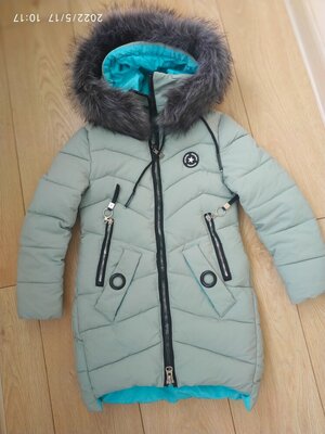 Зимняя куртка курточка пальто пуховик для девочки 6-8лет