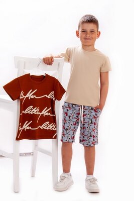 Продано: Яркий летний комплект для мальчиков из двух футболок с и шорт. Ав 04-5011-41