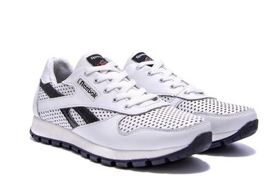 Продано: Чоловічі шкіряні літні кросівки Reebok білого кольору мод 220