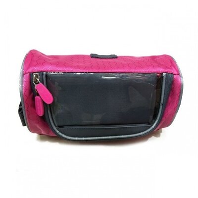 Продано: Водонепроникна велосипедна сумка з прозорою кишенею для телефону на кермо рожевий 