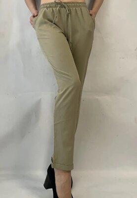 Женские летние штаны из софта диагональ батал