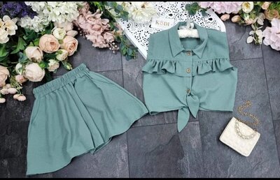 Продано: Літній костюм юбка шорти і топ блуза