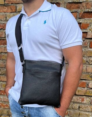 Мужская сумка через плечо натуральная кожа барсетка мужская кожаная сумка